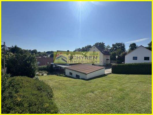 Blick vom Gartenhaus