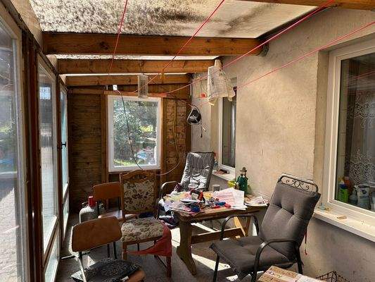 Überdachte Terrasse
