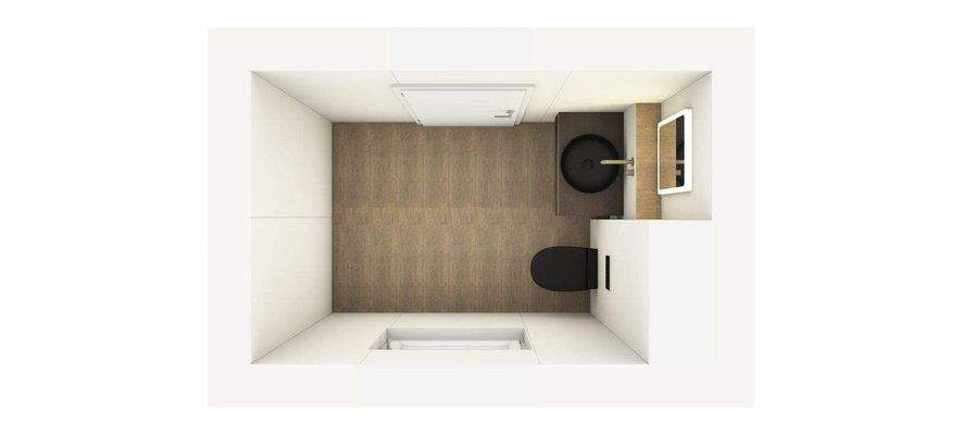 GästeWC im Dachgeschoss - Planung