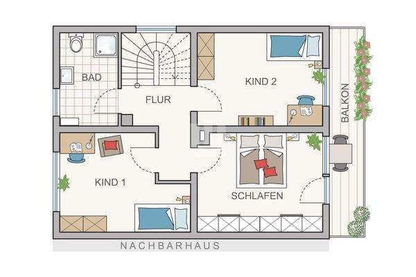 Grundriss Obergeschoss