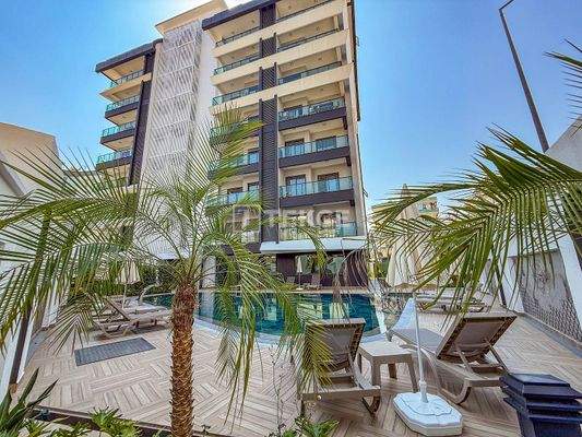 Sea View Apartments in a Secure Complex in Alanya City Center