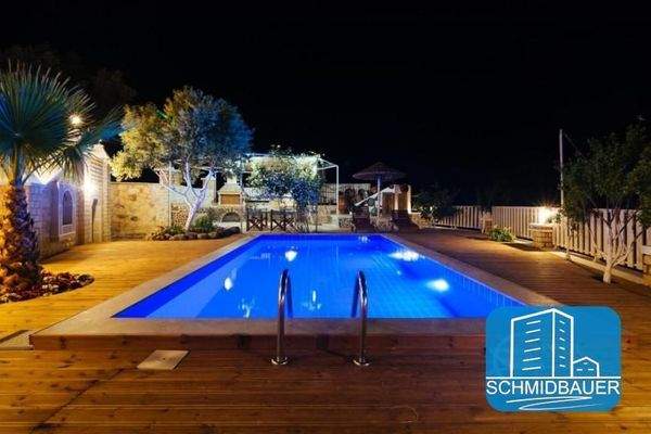 Kreta, Kamilari: Steinvilla mit Apartment und Blick auf den Kamilari-Hügel