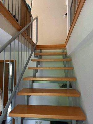 Treppe zum Dachstudio