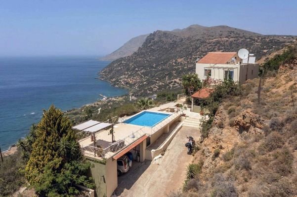 Kreta, Ravdoucha: Spektakuläre Villa mit unverbaubarem Meerblick zu verkaufen