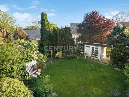 Gartenansicht vom Balkon