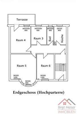 Grundriss Eerdgeschoss (Hochparterre)