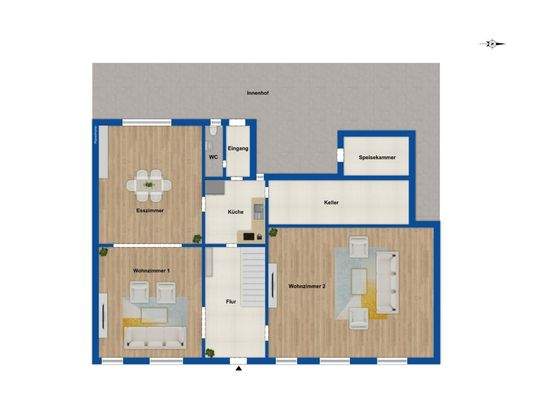 Erdgeschoss Haupthaus