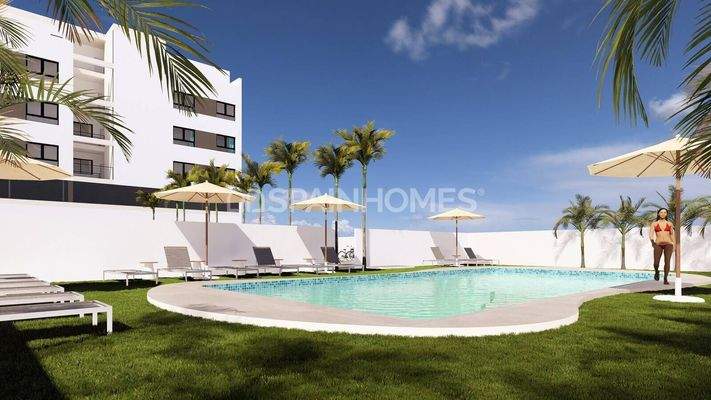 Flats with Community Pool near the Beach in Villajoyosa