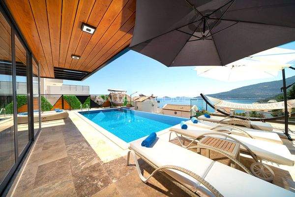 Bay View 4-Bedroom Villa with Pools in Kalkan Antalya