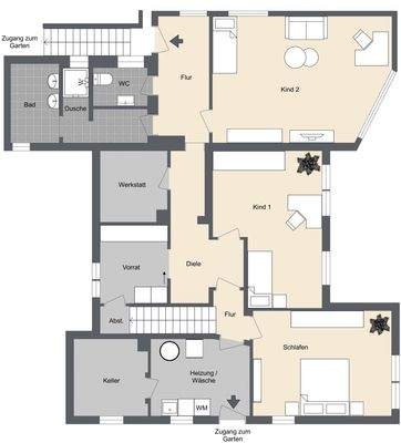 Grundriss Hanggeschoss