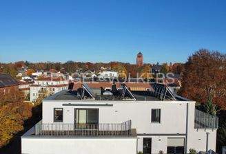 Drohnenaufnahme der Penthouse-Wohung
