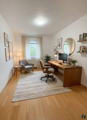 Büro Einrichtungsbeispiel (KI generiert)