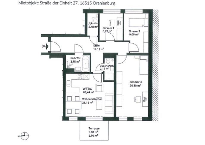 4-Zimmer-Wohnung im 1.OG ab Februar 2023
