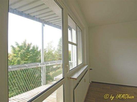 Blick auf den Balkon