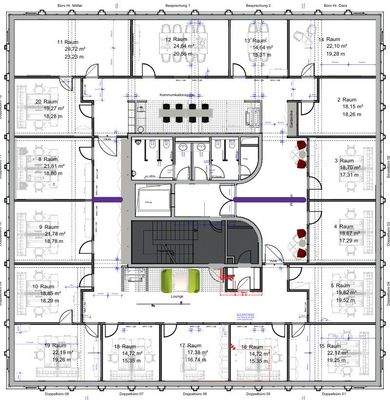 Grundriss, Poppenbütteler Weg 25, 3.OG, ca. 270 qm