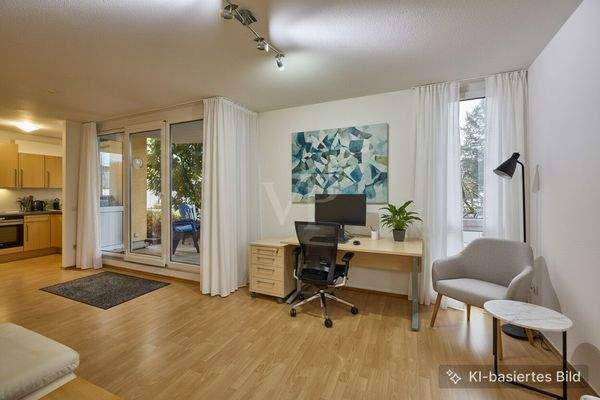 Wohnbereich mit Arbeitsecke 