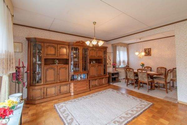 Essbereich im Wohnzimmer