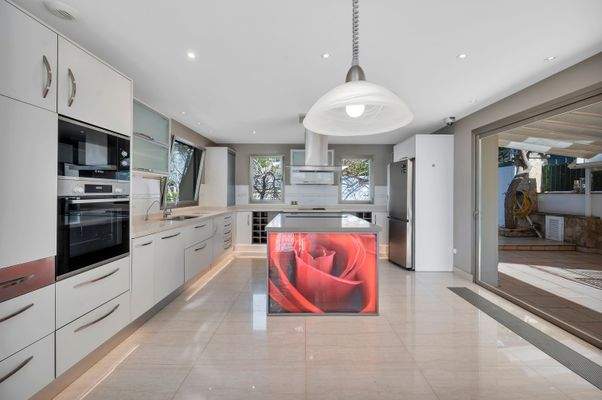 Kitchen in villa in Costa d'en Blanes