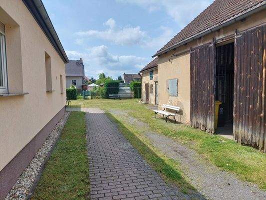Hof Zugang Scheune Haus