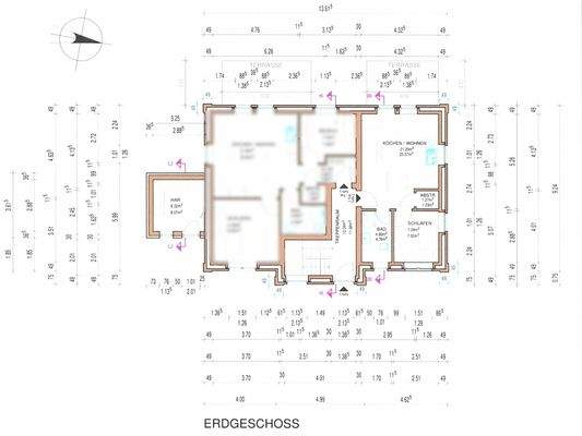 Grundriss zur WE 02 - Erdgeschoss rechts