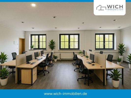 Visualisierung Großraumbüro