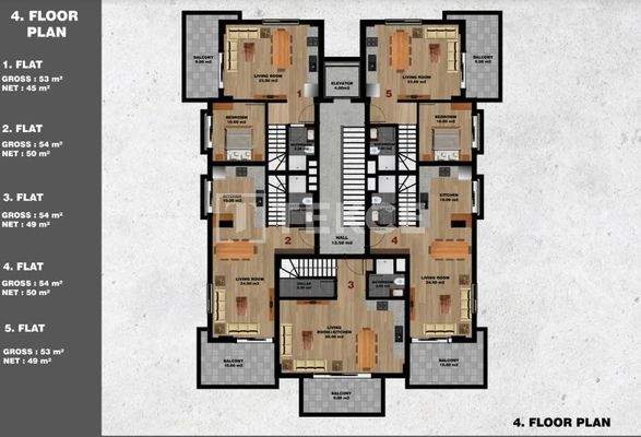 City View Apartments in a Central Location in Alanya Avsallar