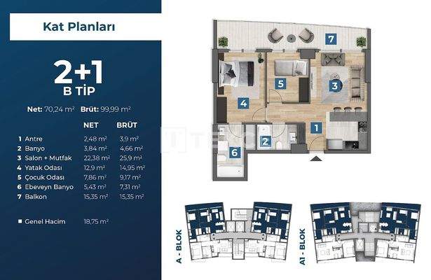 Panoramic Views Apartments in a Complex with a Pool in İzmir