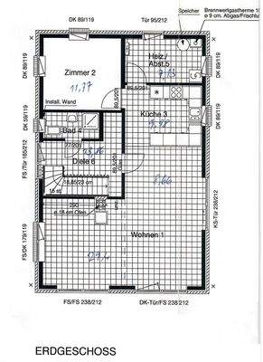Grundrissvorlage Erdgeschoss - unbemaßt