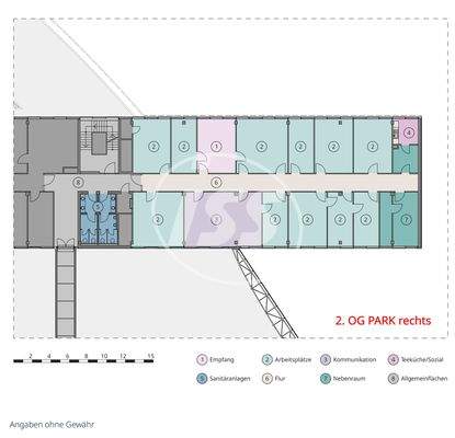  Grundriss 2. Obergeschoss PARK rechts Büro