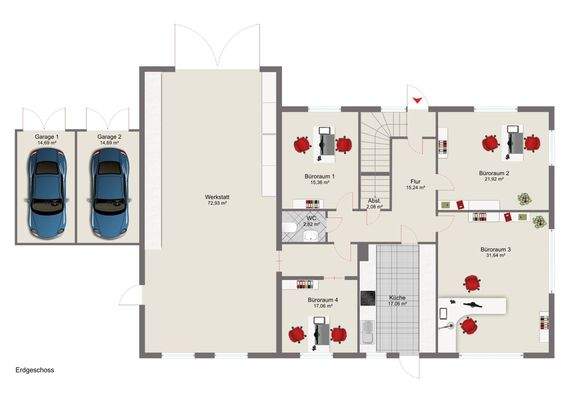 Erdgeschoss  mit Musterausstattung