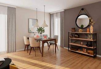 Essbereich im Wohnzimmer