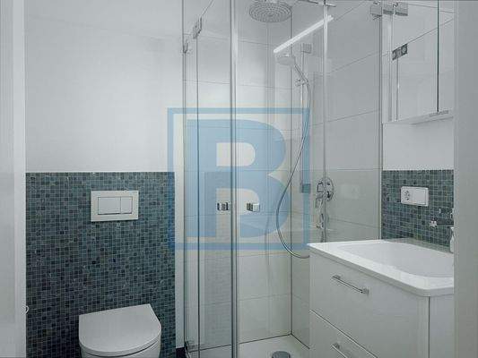 Badezimmer mit Regendusche