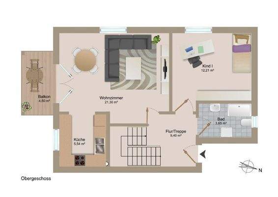 Grundriss Obergeschoss