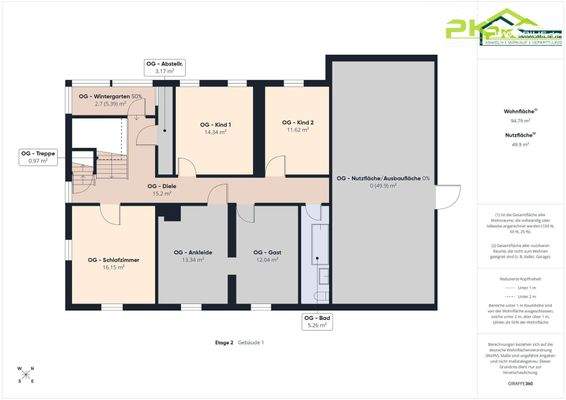 Grundriss Wohnhaus OG