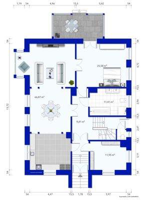 Grundrisse EG möbliert