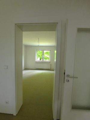 Blick ins Schlafzimmer