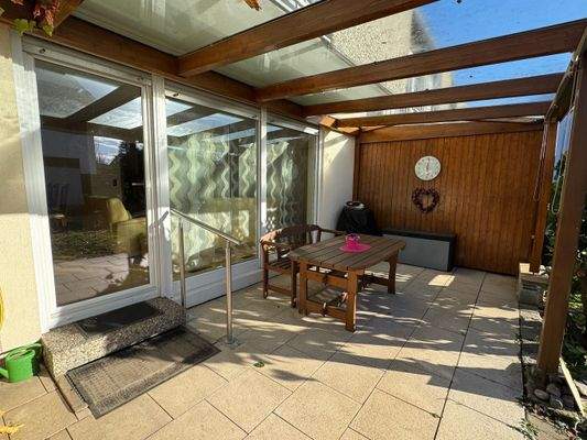 Blick auf die Terrasse