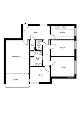 Grundriss (nicht maßstabgetreu)