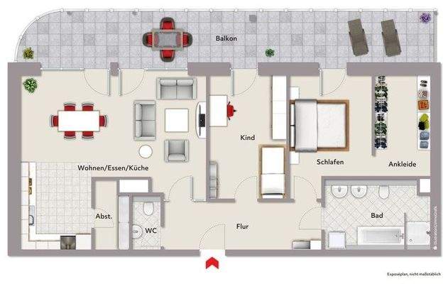 Grundriss Wohnung 4.05 