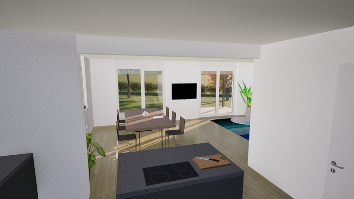 Blick aus der Küche