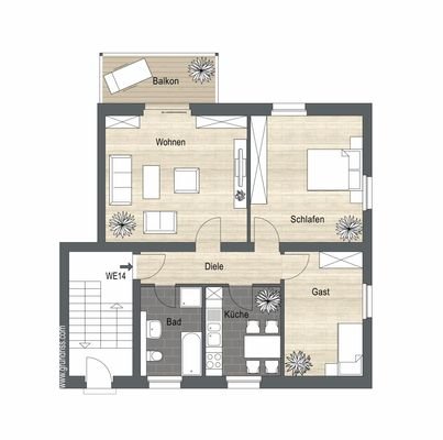 Grundriss Erdgeschosswohnung