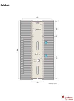 Grundriss Spitzboden