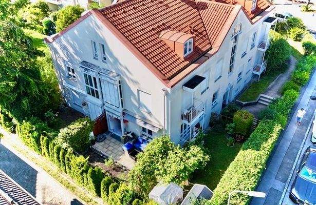 Luftbild Garten der Wohnung