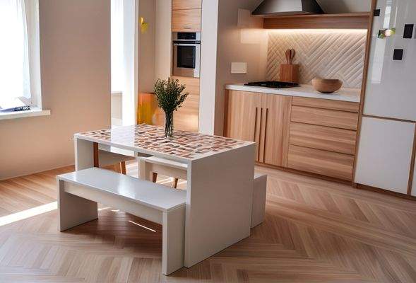 Essbereich bei der Küche KI-Bsp.