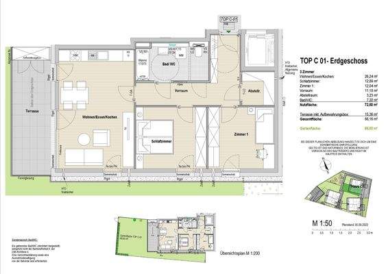 Optimale Raumaufteilung; WC kann abgetrennt werden