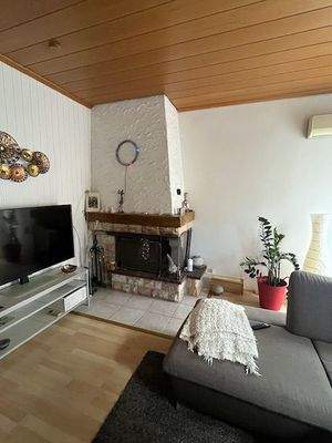 Kaminofen in der großen Maisonettewohnung