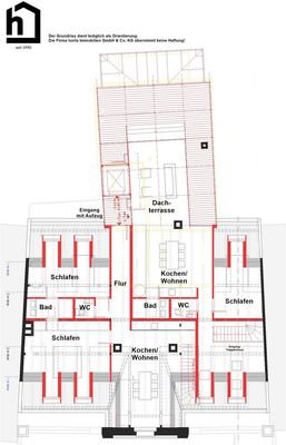 Grundriss für 2 Wohnungen