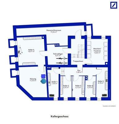 farbiger Grundriss Keller