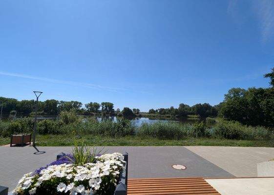 Blick von der Promenade auf die Elbe