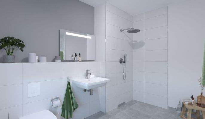 Ein weiteres Badezimmer mit Dusche